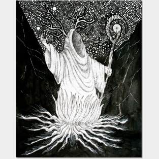 Starlit Druid Magic Posters and Art
